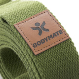 BODYMATE-Yogagurt-gurt-belt-Yoga-Baumwolle-Schnalle-Schlaufen-Strap-Stretching-Cotton-olive-green-gruen-5