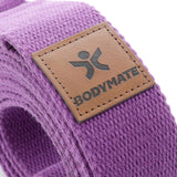 BODYMATE-Yogagurt-gurt-belt-Yoga-Baumwolle-Schnalle-Schlaufen-Strap-Stretching-Cotton-lila-purple-5