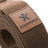 BODYMATE-Yogagurt-gurt-belt-Yoga-Baumwolle-Schnalle-Schlaufen-Strap-Stretching-Cotton-chocolate-braun-brown-4
