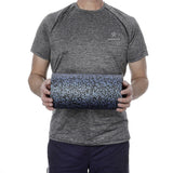 BODYMATE-Faszienrolle-Foam-roller-Rouleau-Massage-fascias-extra-hart-hard-30x15-cm-blau-schwarz