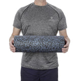 BODYMATE-Faszienrolle-Foam-roller-Rouleau-Massage-fascias-extra-hart-hard-45x15-cm-blau-schwarz