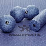 BODYMATE-Faszienrolle-Foam-roller-Rouleau-Massage-fascias-Rodillo-fascial-mini-set-duo-ball-apple-gark-grey-blue-3