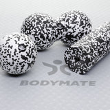 BODYMATE-Faszienrolle-Foam-roller-Rouleau-Massage-fascias-Rodillo-fascial-mini-set-duo-ball-schwarz-weiss-3