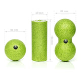 BODYMATE-Faszienrolle-Foam-roller-Rouleau-Massage-fascias-Rodillo-fascial-mini-set-duo-ball-apple-green-apfel-gruen-2