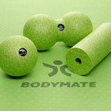 BODYMATE-Faszienrolle-Foam-roller-Rouleau-Massage-fascias-Rodillo-fascial-mini-set-duo-ball-apple-green-apfel-gruen-2