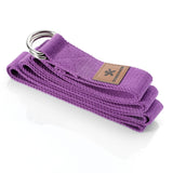 BODYMATE-Yogagurt-gurt-belt-Yoga-Baumwolle-Schnalle-Schlaufen-Strap-Stretching-Cotton-lila-purple-4