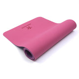BODYMATE Yogamatte-Premium-TPE-rutschfeste-Fitnessmatte-Sportmatte-Gymnastikmatte-Matte-Fitness-Yoga-Pilates-Sport-fuchsia-pink-lila-183x61cm-Dicke-6mm